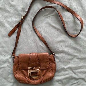 Michael Kors Brown Leather Crossbody Bag